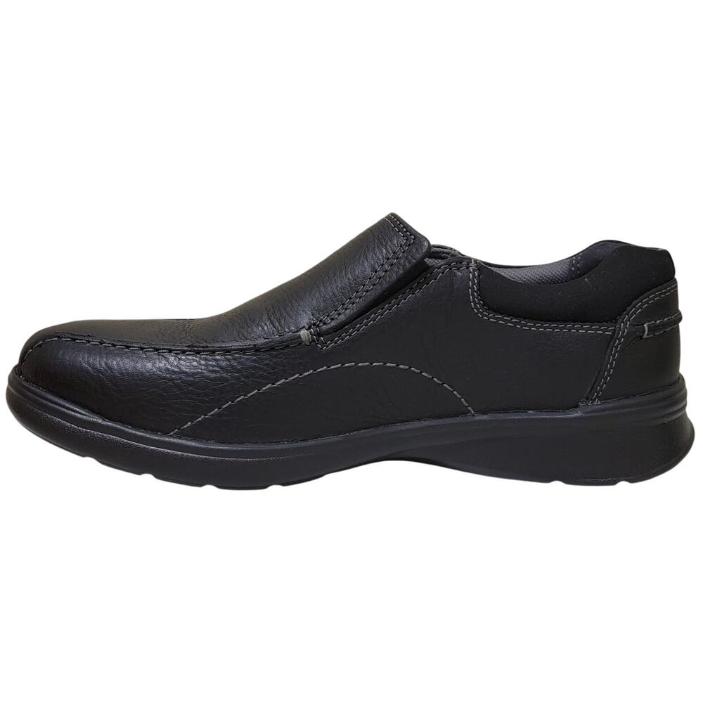 Clarks Men Cotrell Step Casual Slip On Loafers Size US 9W Black Oily Leather - Picture 3 of 5
